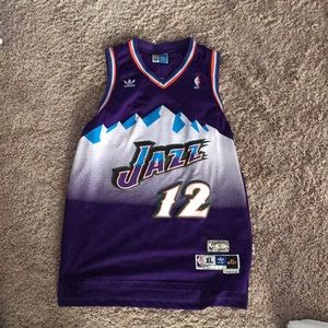 John Stockton used stitched jersey.
